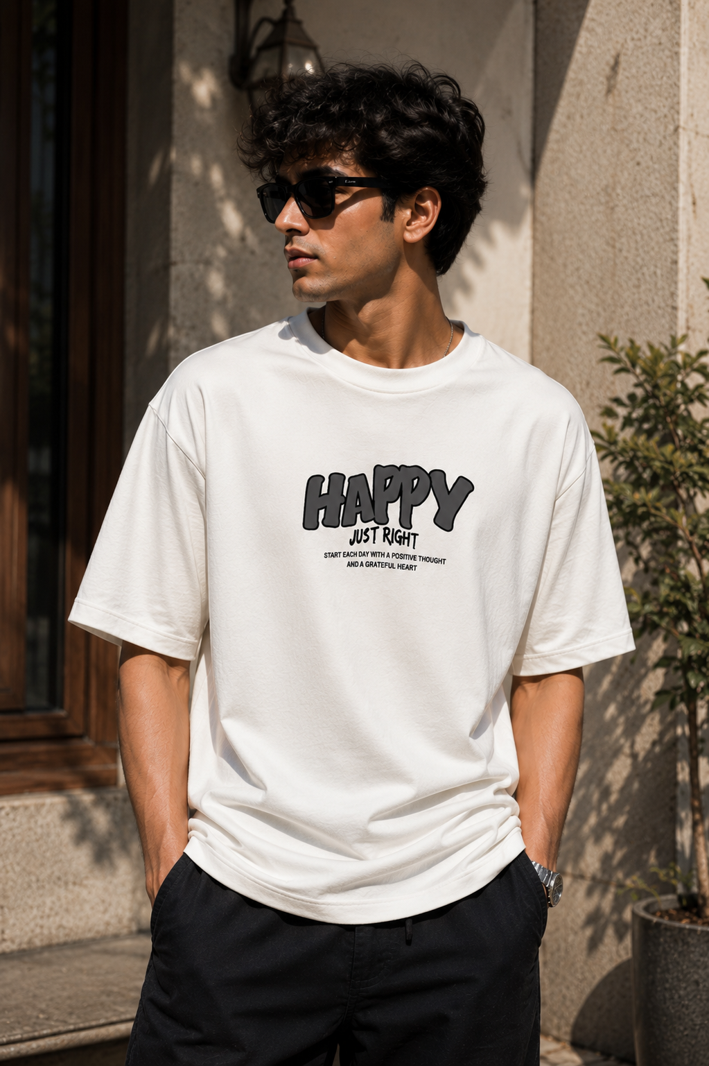 The Stranger'z Happy Bear LuxeSilk Oversized Tee
