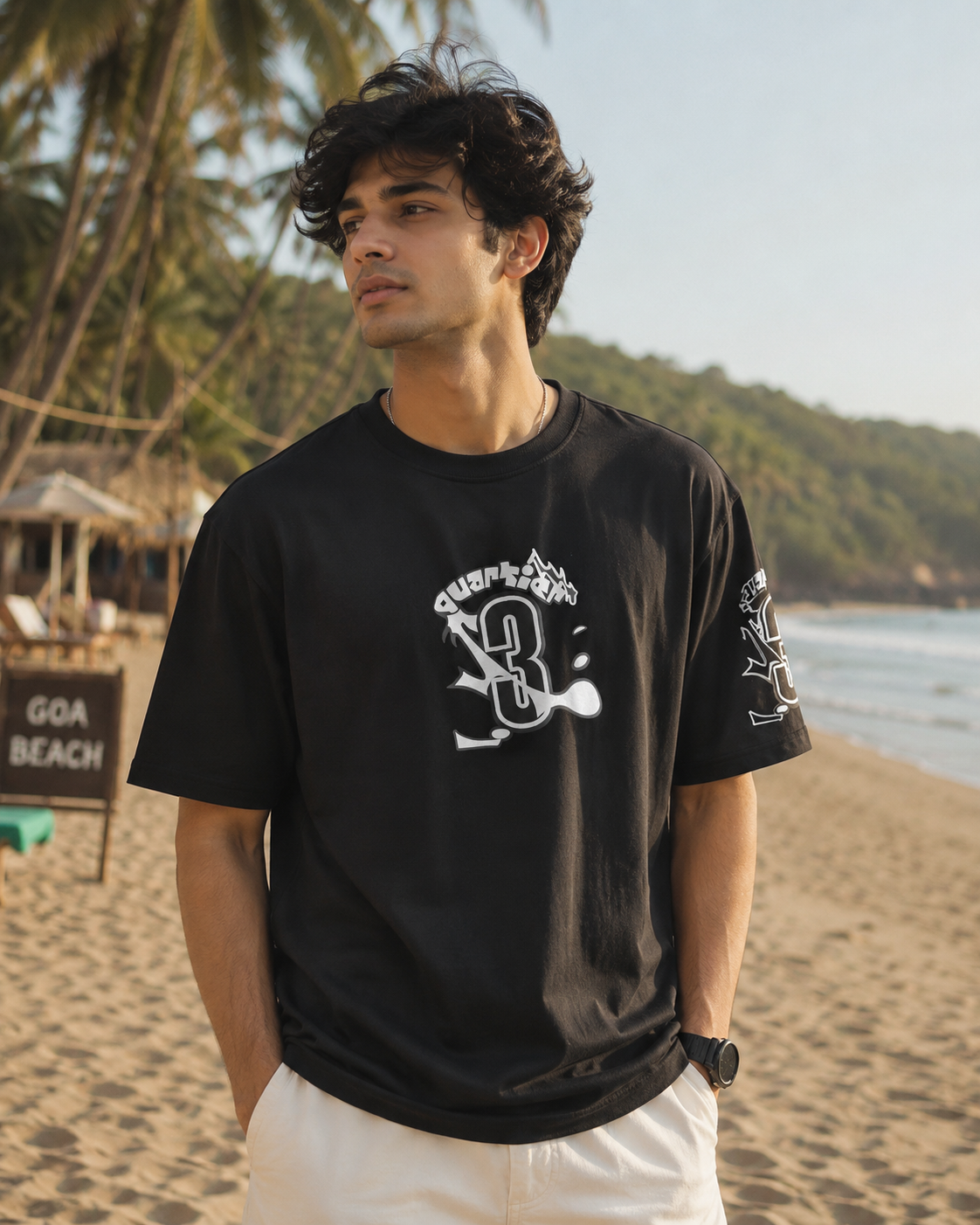 The Stranger'z Store Coastal Noir Oversized Tee