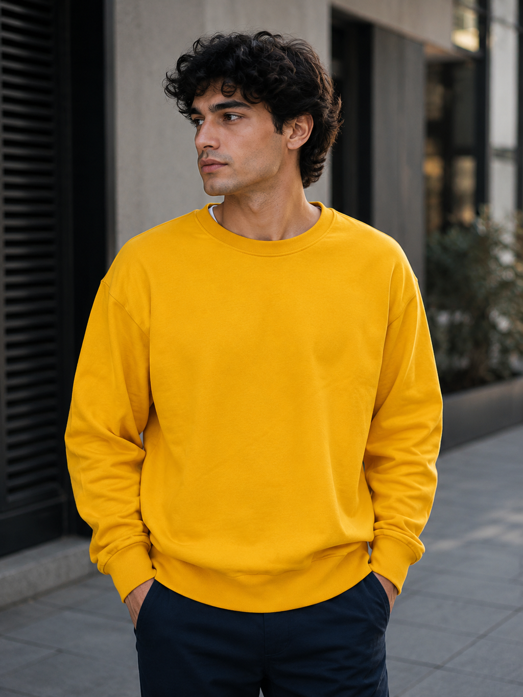 The Strangerz Store | Mustard Crewneck Sweatshirt