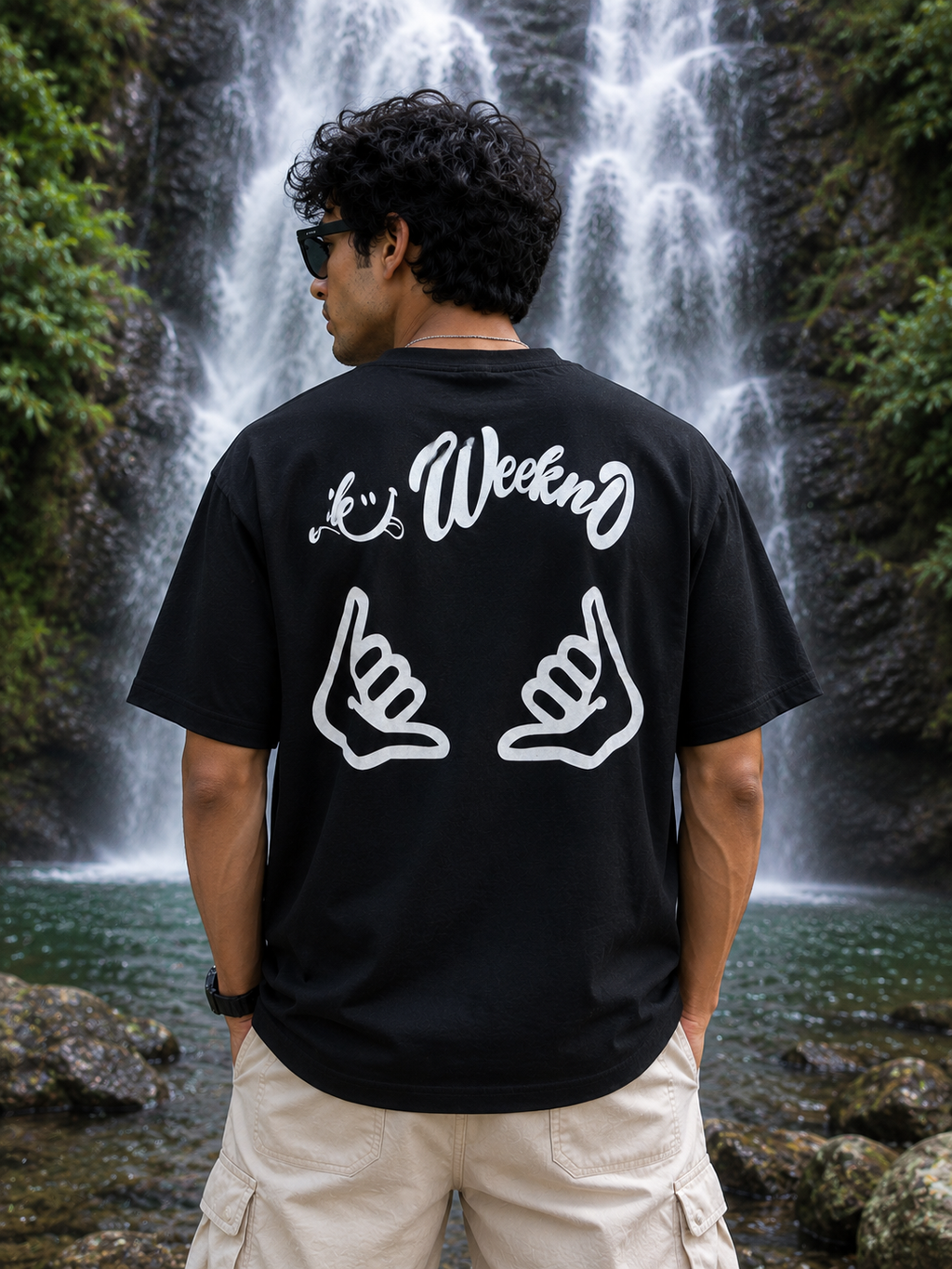 The Stranger'z Store Easy Days Graphic Oversized T-Shirt