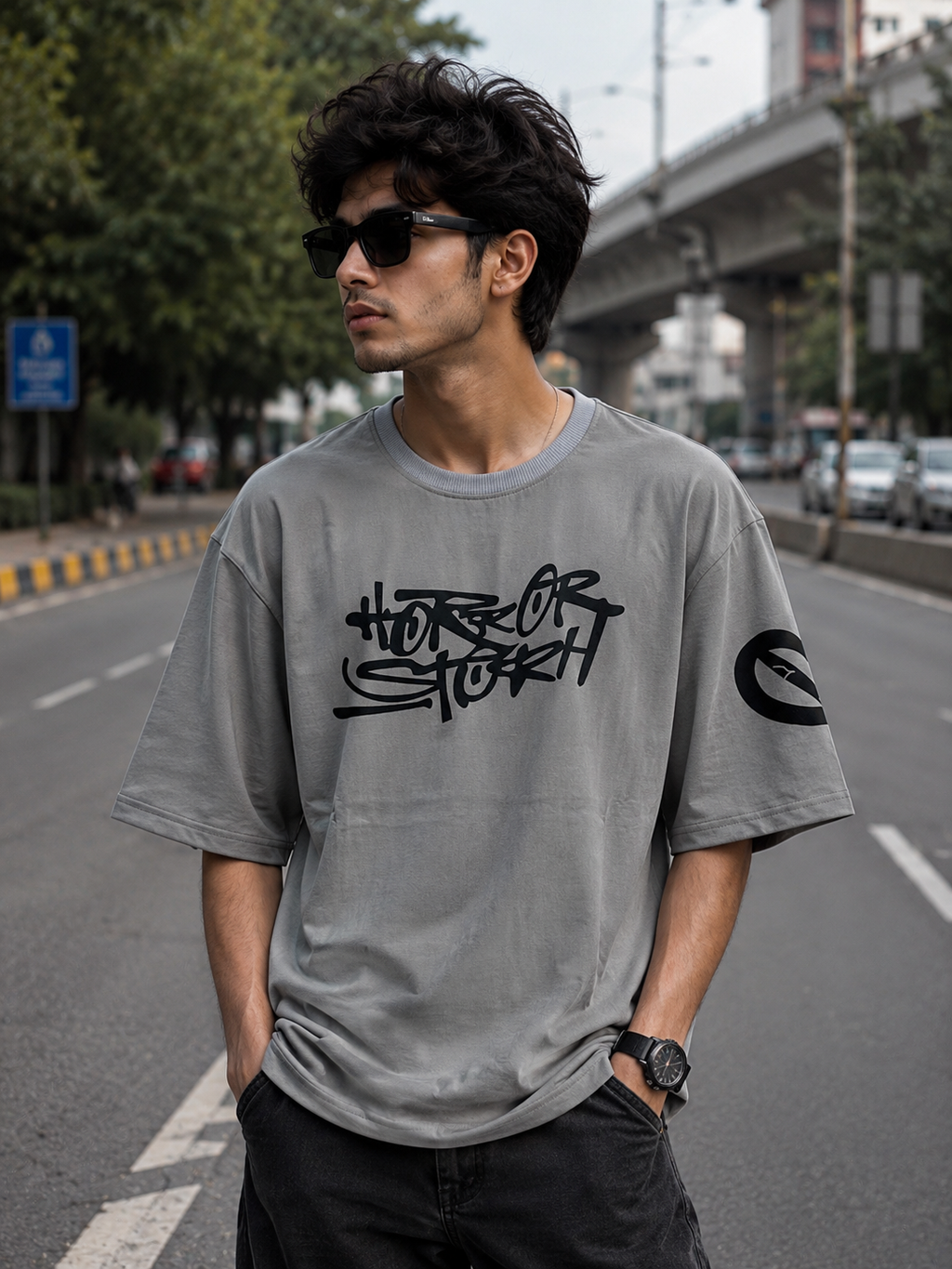 The Stranger'z Store Fearless Motion Oversized T-Shirt