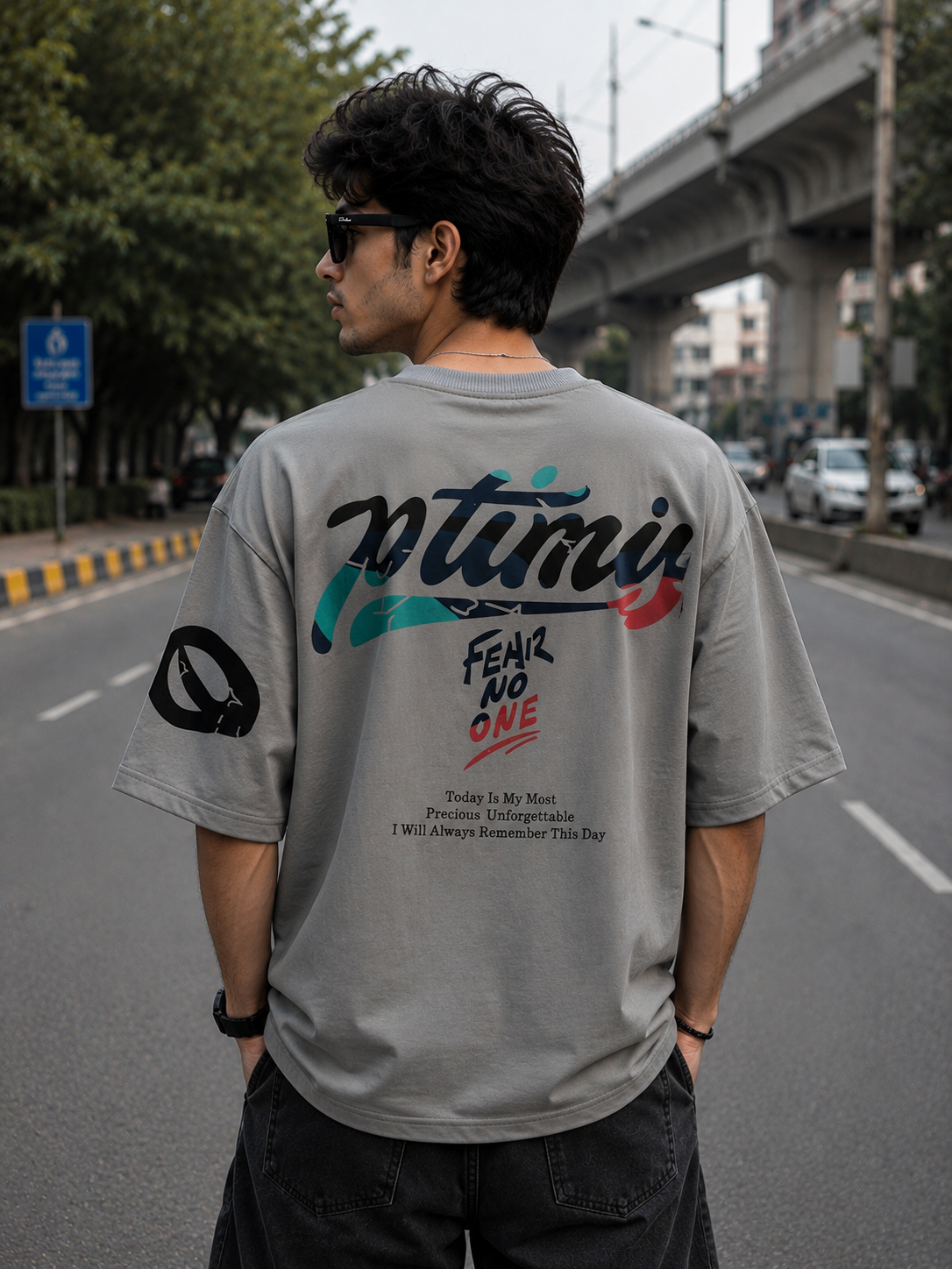 The Stranger'z Store Fearless Motion Oversized T-Shirt