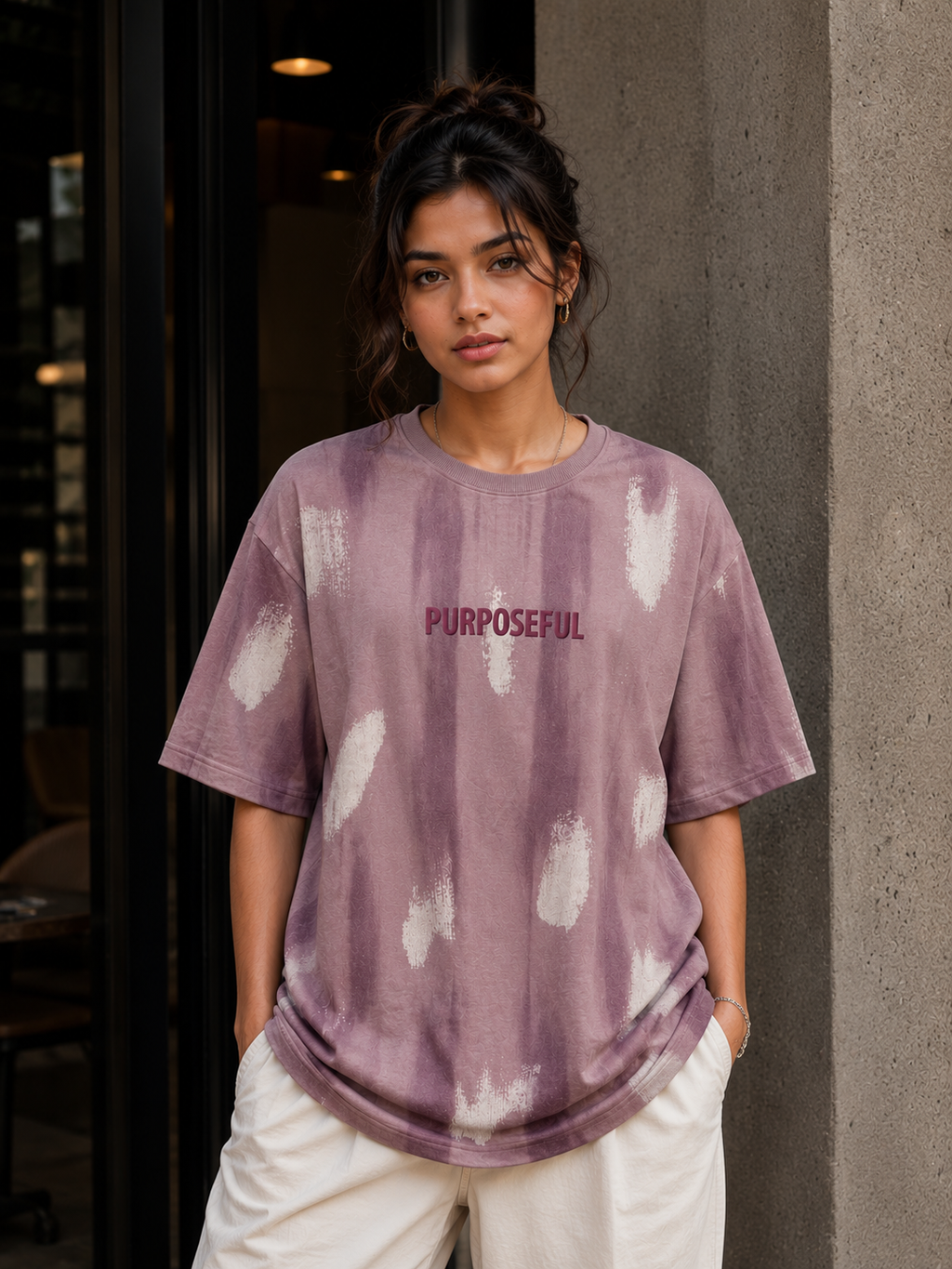 The Stranger'z Store Vintage Mauve Acid Wash Tee