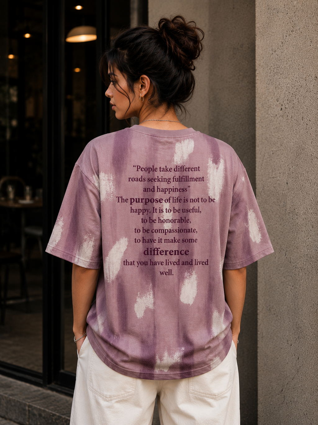 The Stranger'z Store Vintage Mauve Acid Wash Tee