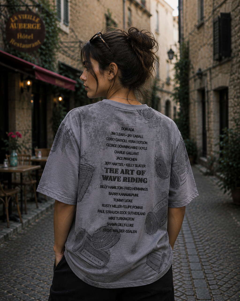 The Stranger'z Store Wave Ride Acid Wash T-Shirt – Ash Grey
