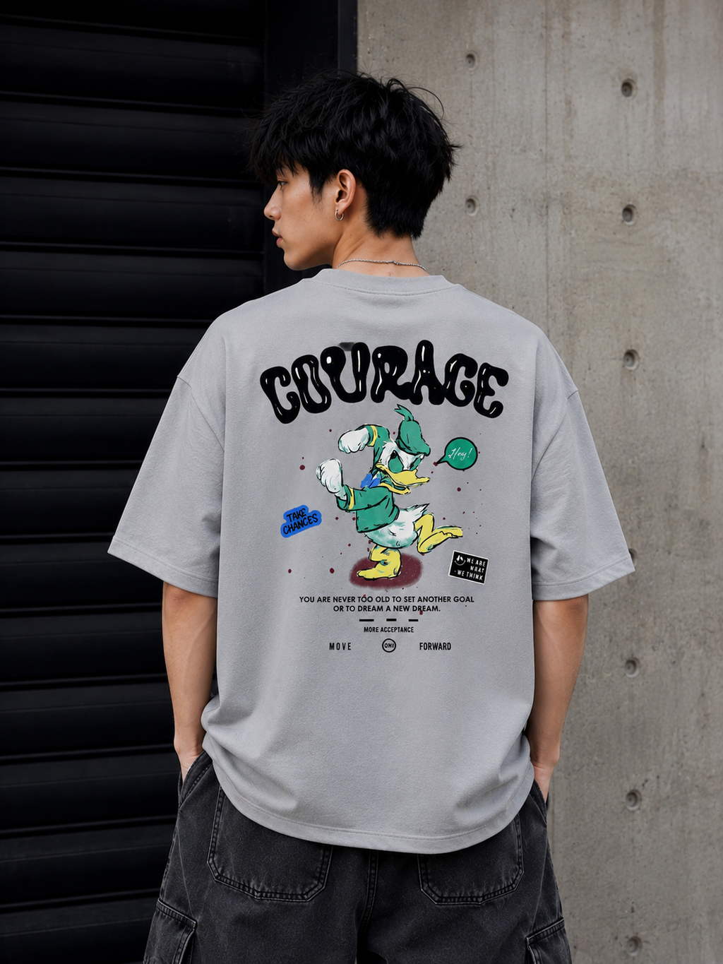 The Stranger'z Store LuxeSilk Drop-Shoulder T-Shirt