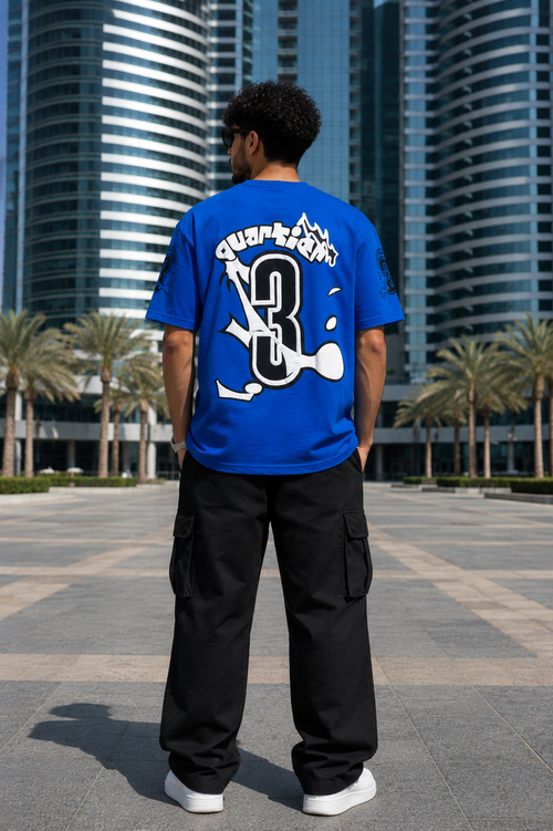 The Stranger'z Store Blue Static 03 Oversized T