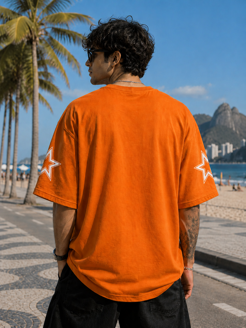 The Stranger'z Store Sunset Varsity Oversized Tee