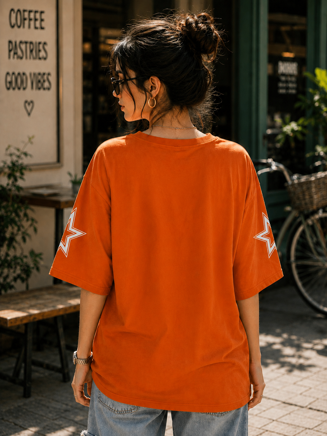 The Stranger'z Store Sunset Varsity Oversized Tee