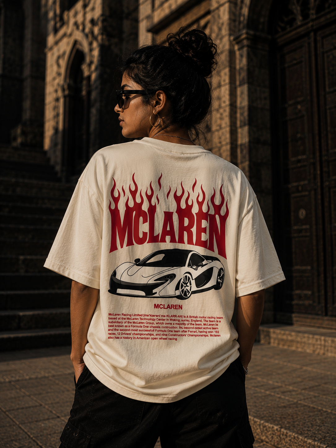 The Stranger'z Store Velocity Blaze Oversized Tee – Cream Edition