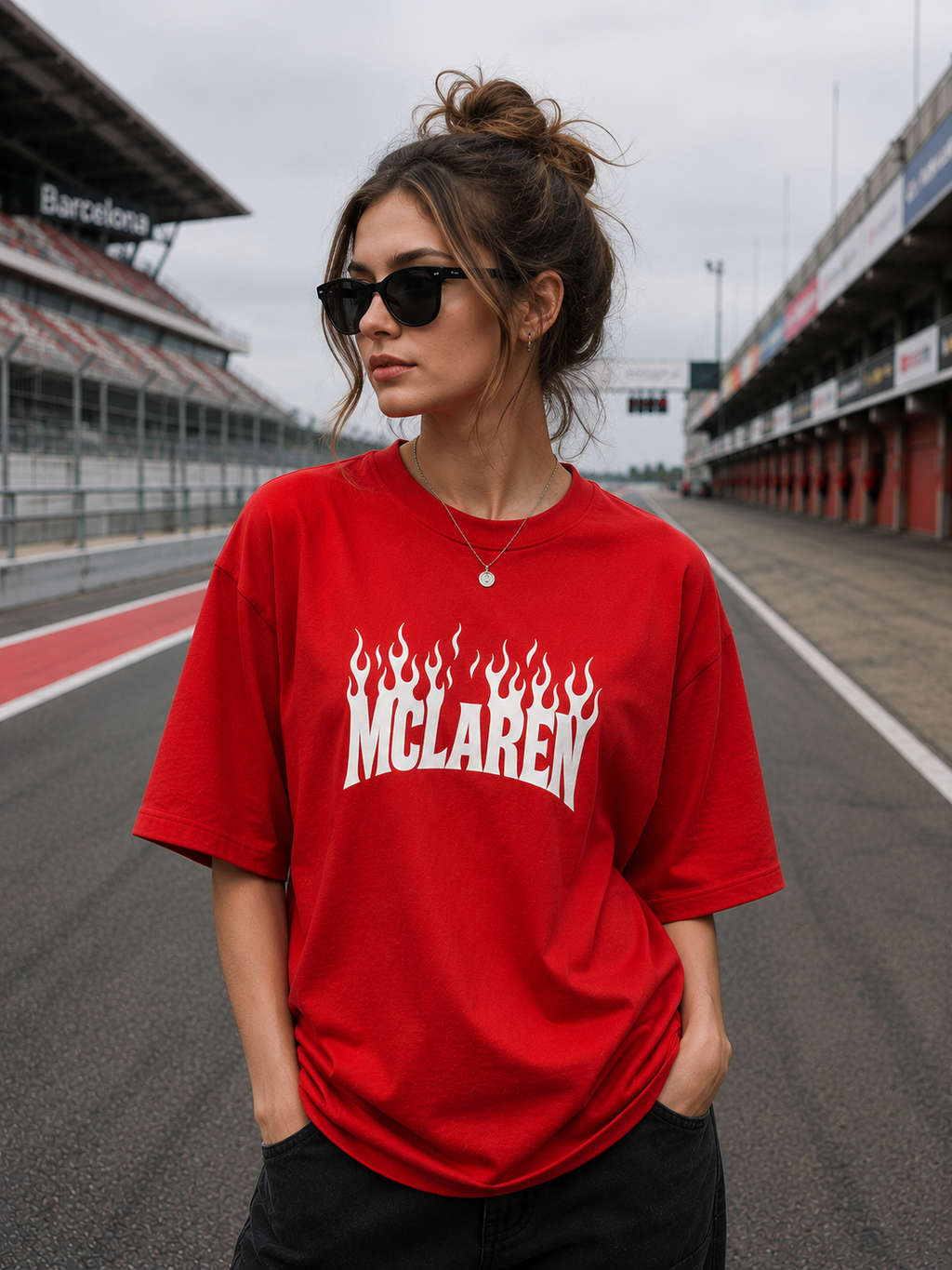The Stranger'z Store Crimson Apex Oversized Tee