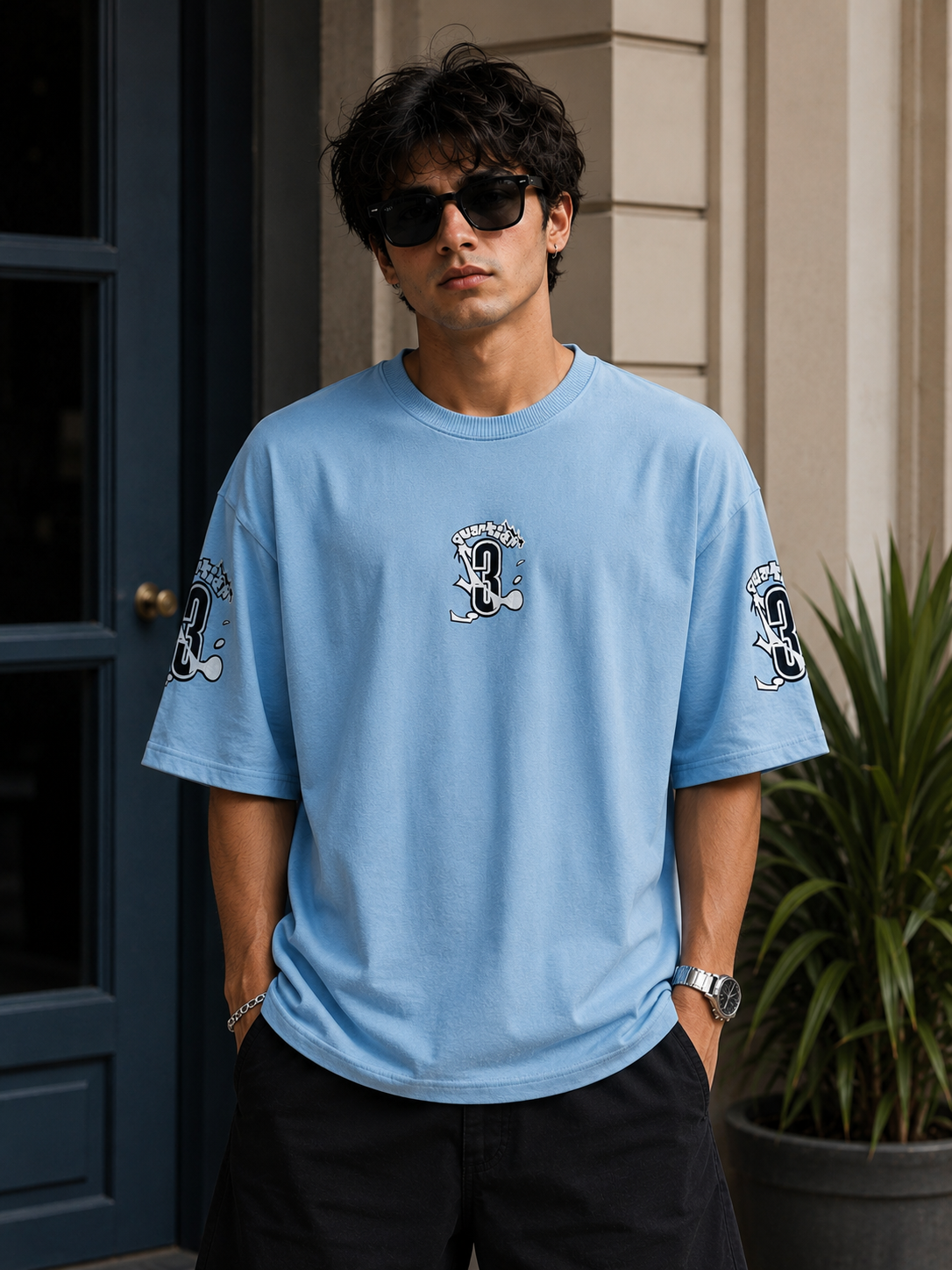 The Stranger'z Store Frost Sky Oversized Tee