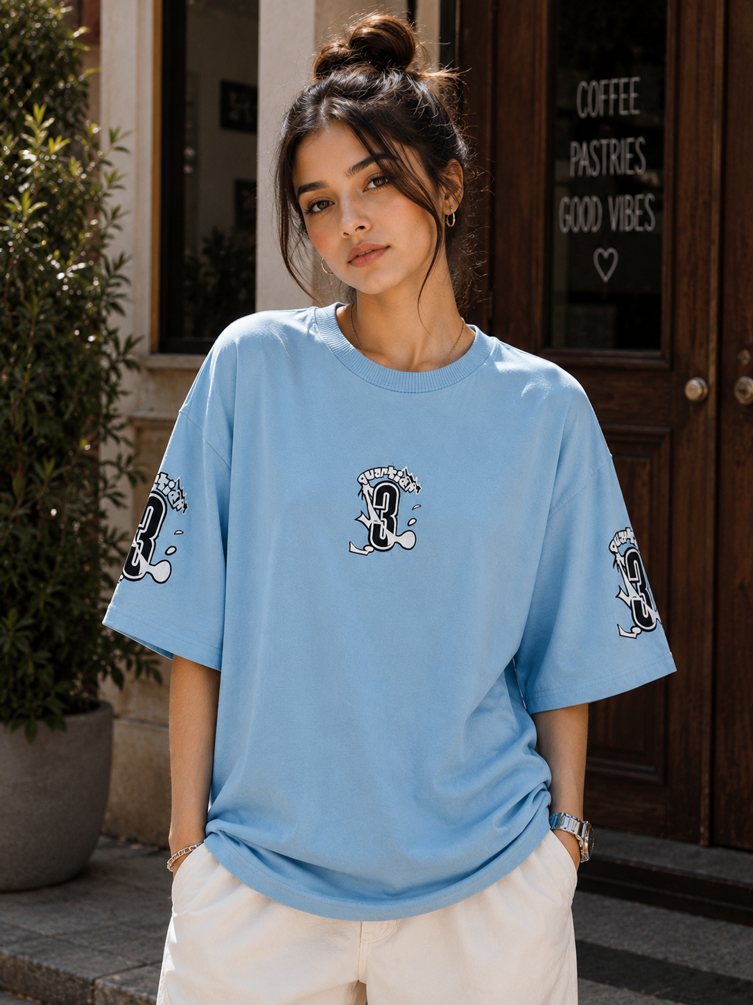 The Stranger'z Store Frost Sky Oversized Tee