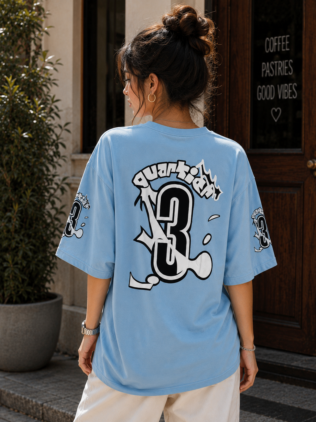 The Stranger'z Store Frost Sky Oversized Tee